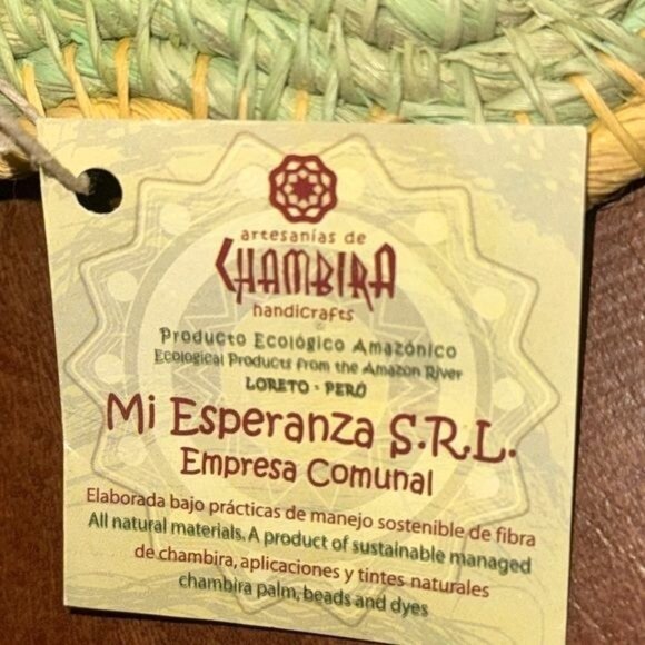 Woven Basket With Bee Design - Picture 3 of 7